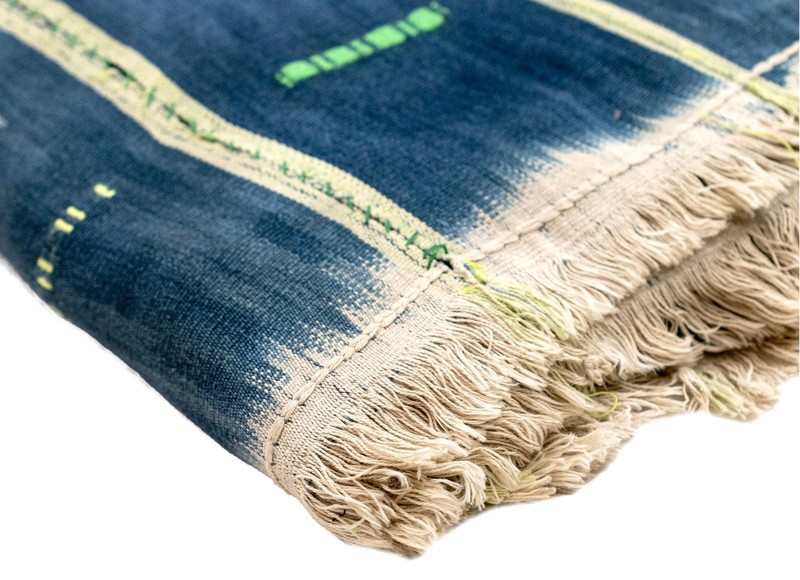 West African Bondoukou Indigo Cloth #15705 Burkina Faso Multicolor Cotton gallery
