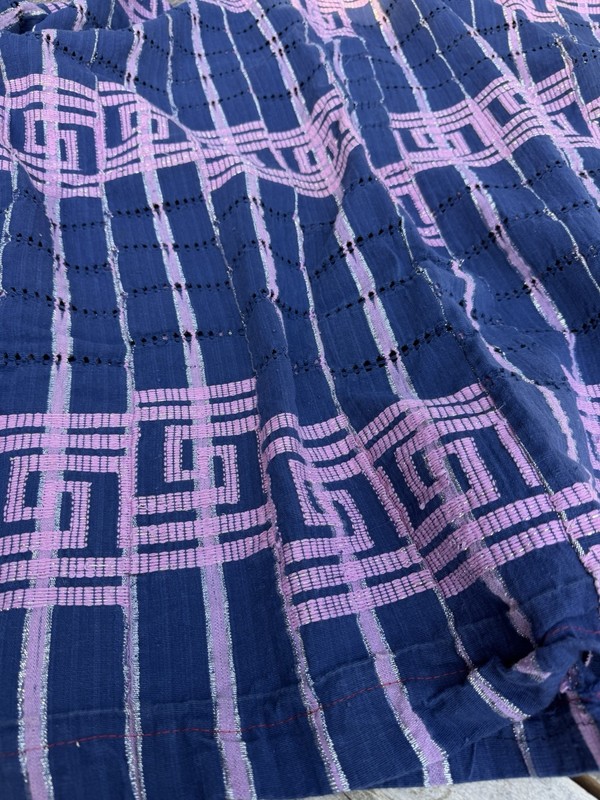 Vintage Nigerian Yoruba Aso Oke Handwoven Textile Throw 76” L x 50” W | No. 183 gallery