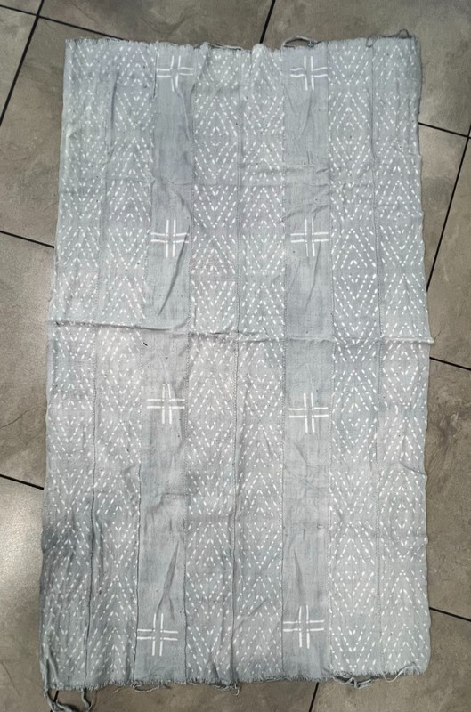 Handwoven Bogolanfini Mud Cloth - Authentic Mali African Cotton Textile 42"x60" gallery