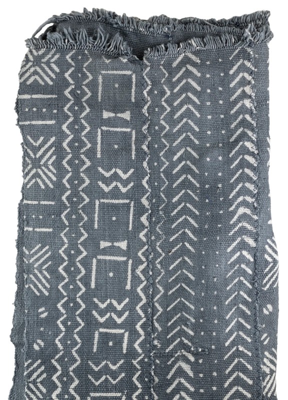 Grey Bogolan Mali Mud Cloth Geometric Design African Cotton Handmade gallery
