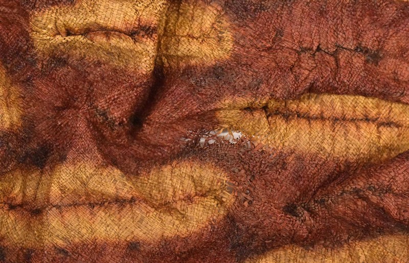 Dida Ceremonial Raffia Tie-Dye Textile Côte d'Ivoire 13x12 inch gallery