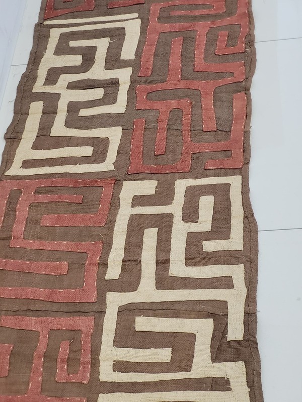Unique Congo Kuba Raffia Textile, Natural Woven African Art gallery