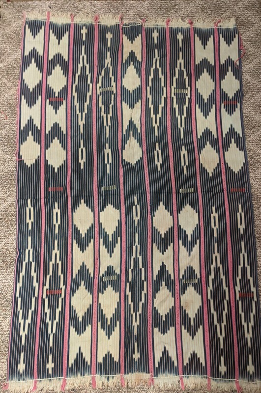 AFRICAN ORIGINAL HANDMADE COTTON TEXTILE STRIP WOVEN FABRIC WRAP SKIRT CLOTHING