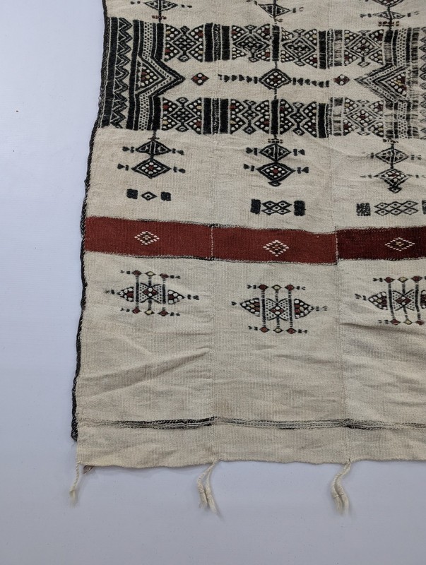 Vintage Traditional African Handwoven Mali Fulani Wedding Blanket 88x51in gallery