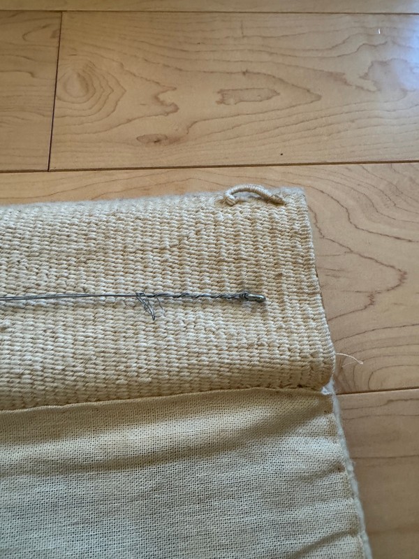 Vintage Zimbabwe Hand Spun Wool Woven Wallhanging 19H x 27W" African Landscape gallery