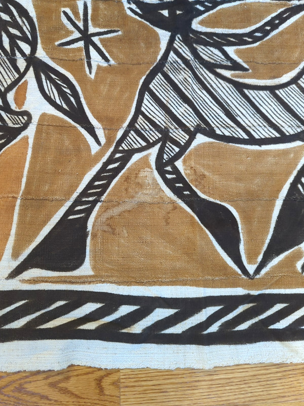 Hand Painted Hand Woven Senufo KORHOGO Mud Cloth Pictorial Figurative Textile gallery