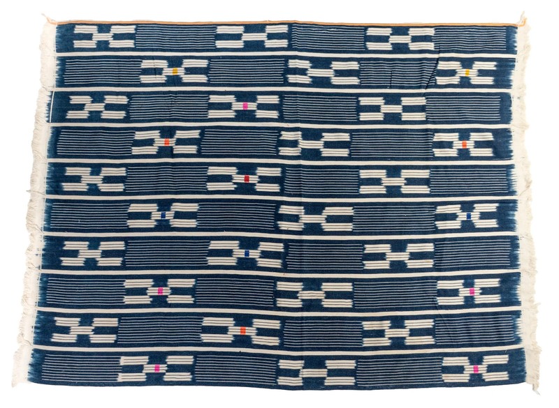 Shades of Blue West African Bondoukou Indigo Cloth Ivory Coast Cotton Handmade gallery