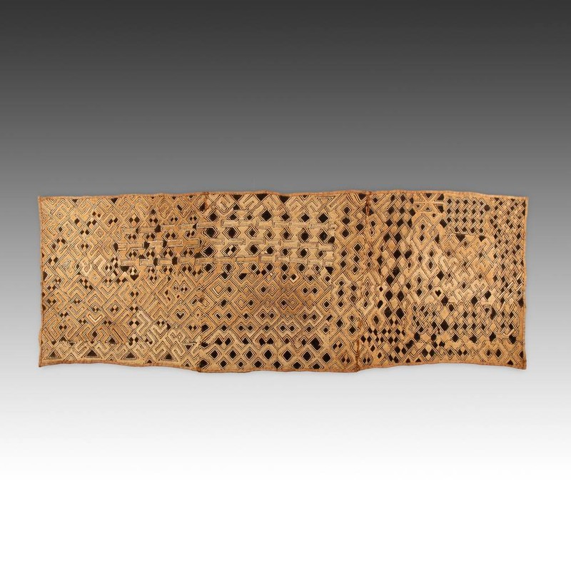 KUBA SHOOWA PRESTIGE PANEL CUT PILED RAFFIA D. R. OF CONGO CENTRAL AFRICA 20TH C