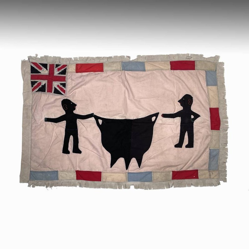 FRANKAA ASAFO MILITARY WARRIOR FLAG COTTON APPLIQUE FANTE GHANA WEST AFRICA