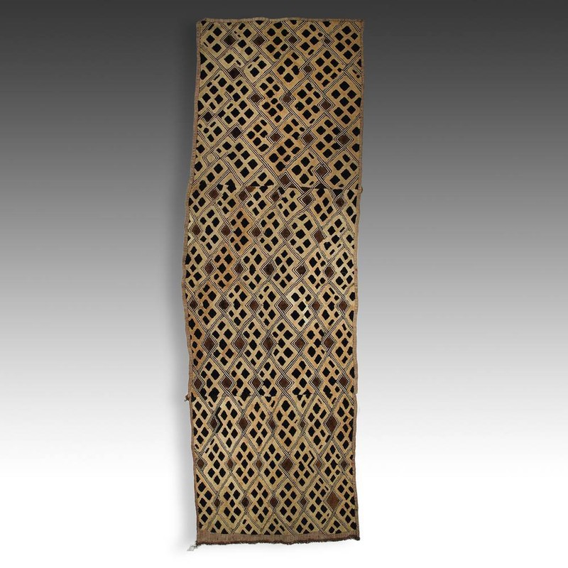 KUBA SHOOWA PRESTIGE PANEL CUT PILED RAFFIA D. R. OF CONGO CENTRAL AFRICA 20TH C
