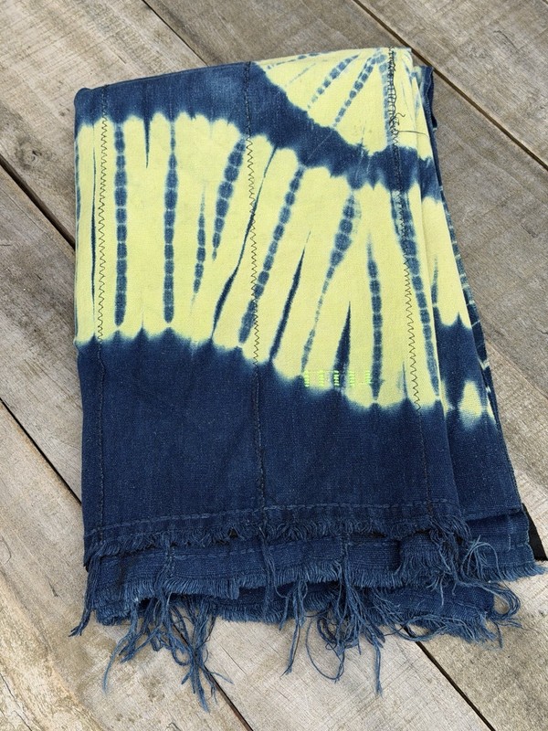 Vintage African Indigo Baule Tie Dye Mudcloth 59” L x 40” W Textile | No. 143 gallery