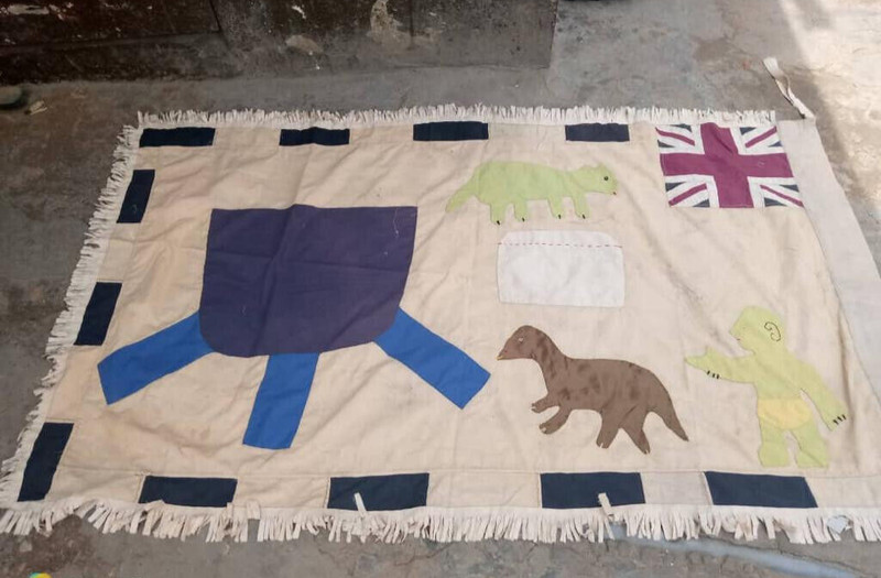 FRANKAA ASAFO MILITARY WARRIOR FLAG COTTON APPLIQUE FANTE GHANA WEST AFRICA gallery