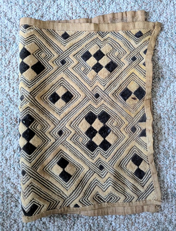 PREMIUM ORIGINAL KUBA RAFFIA CLOTH PANEL TEXTILE SHOOWA CURRENCY DR CONGO gallery