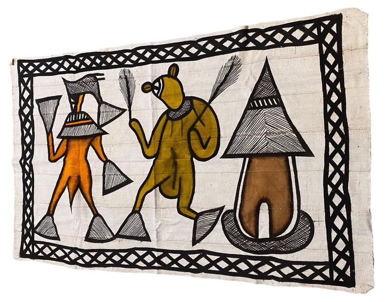 #7067 Vintage Korhogo Textile by the Senufo People Cote d’Ivoire 61″ by 37″