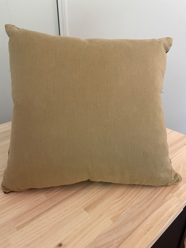 African Kuba Cloth Pillow Authentic Mudcloth brown BOHO design 20x20 down filled gallery