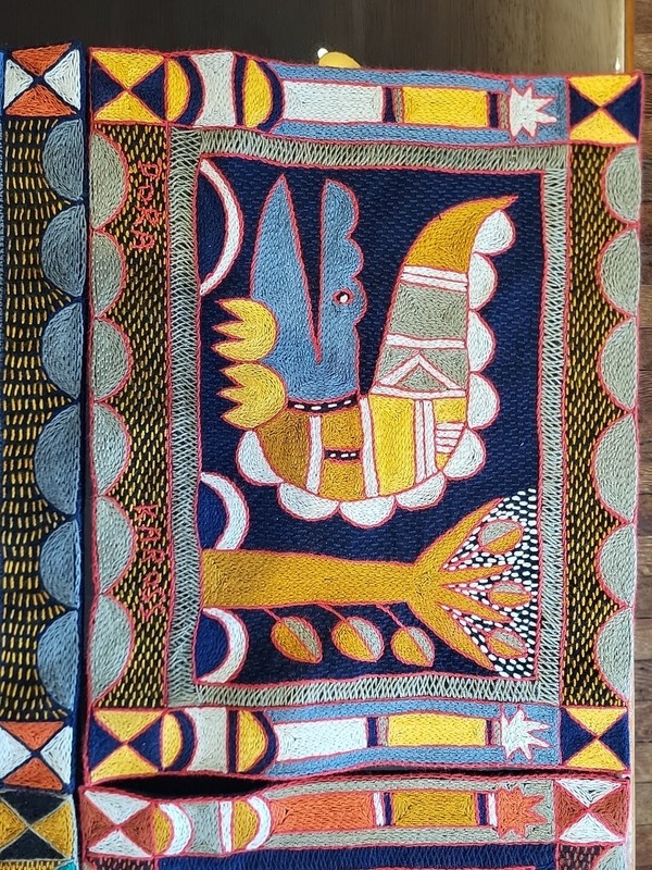 4 Kaross South African Art Embroidered Placemats Tapestry gallery