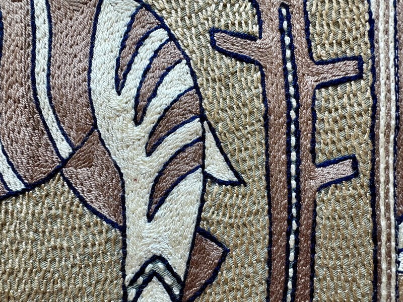 Kaross South African Art Zebra Embroidered Placemat Safari Tapestry NEW gallery