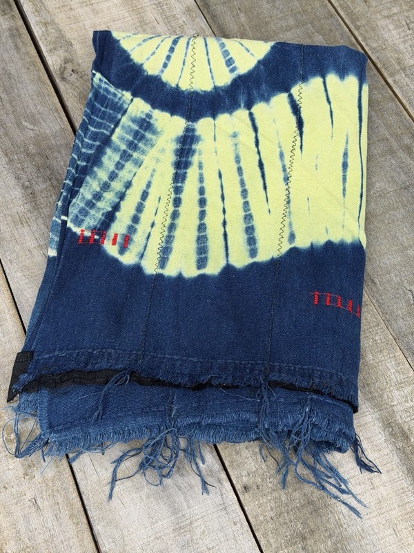 Vintage African Indigo Baule Tie Dye Mudcloth 59” L x 40” W Textile | No. 143 gallery