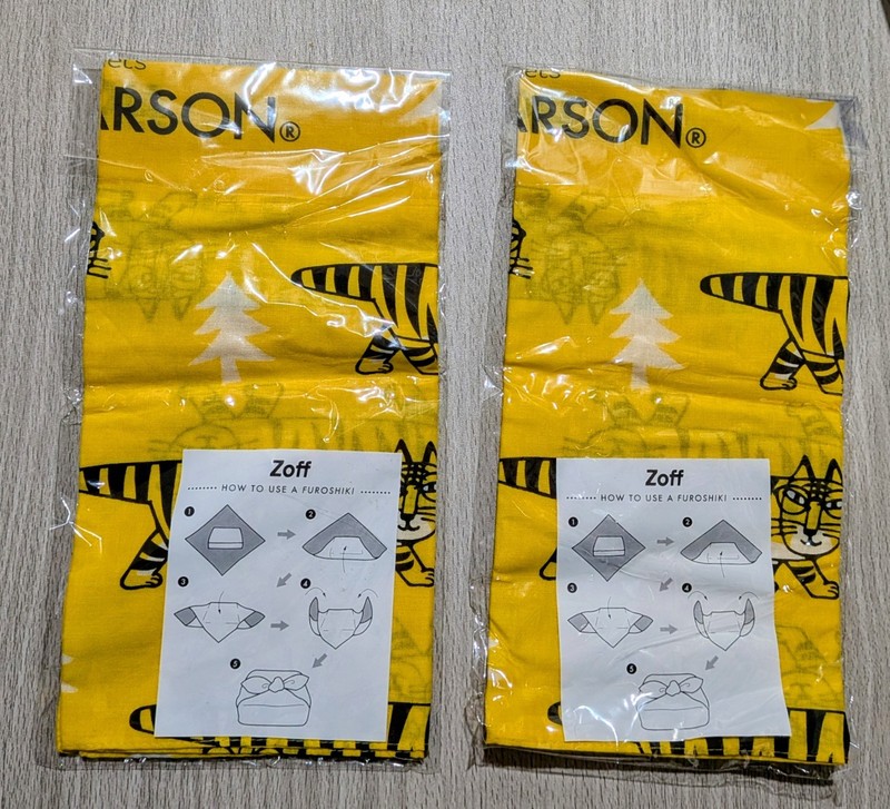 Rare 2x Lisa Larson Zoff Japan Collaboration Mikey Yellow Furoshiki bandana NEW gallery