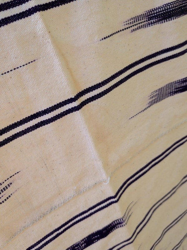 Vintage African Fulani Blanket Handmade Fulani Burkina Faso Cream Purple gallery