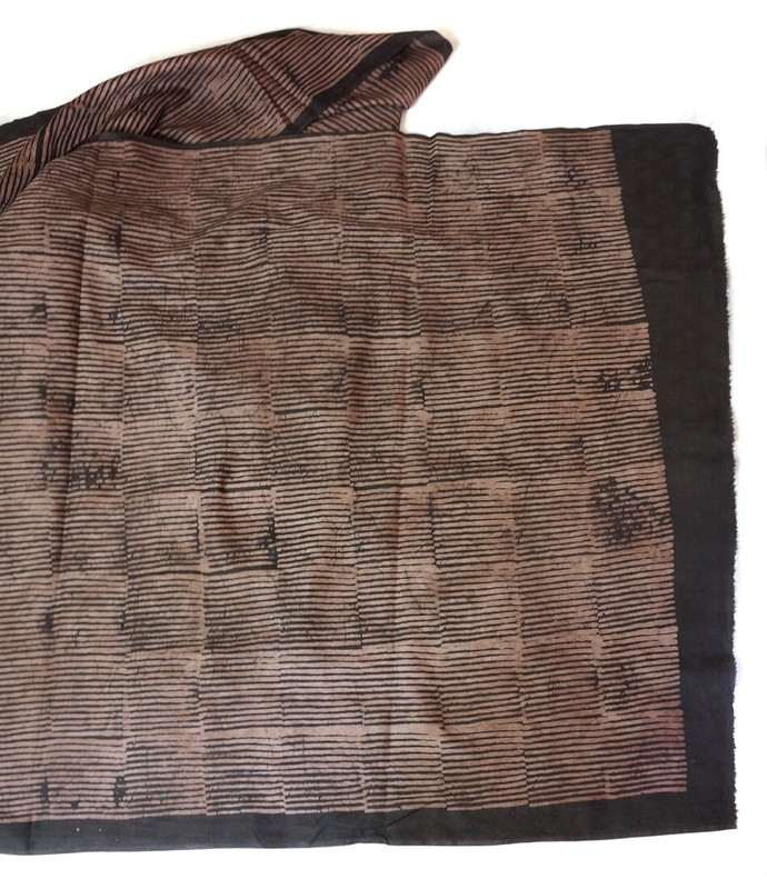 XXL Hand-printed Adire batik textile from Nigeria, West Africa NEW A10 gallery
