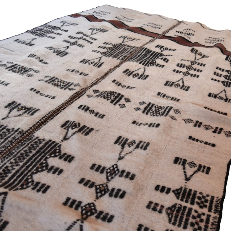Vintage Beautiful Hand Woven Traditional African Mali Fulani Blanket 46" x 80" gallery