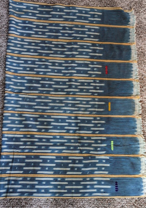AFRICAN ORIGINAL HANDMADE COTTON TEXTILE STRIP WOVEN FABRIC WRAP SKIRT CLOTHING gallery