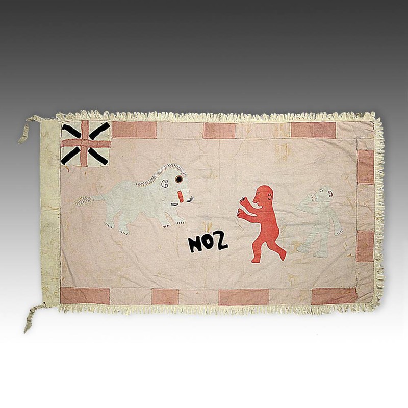 FRANKAA ASAFO MILITARY WARRIOR FLAG COTTON APPLIQUE FANTE GHANA WEST AFRICA