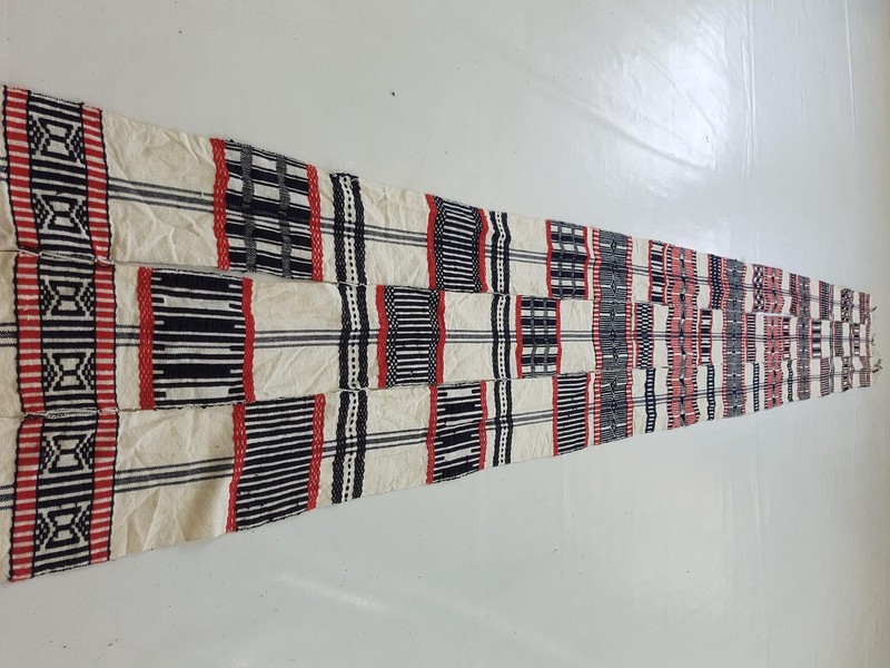 Vintage African Fulani Handwoven Textile 104x12 inches gallery