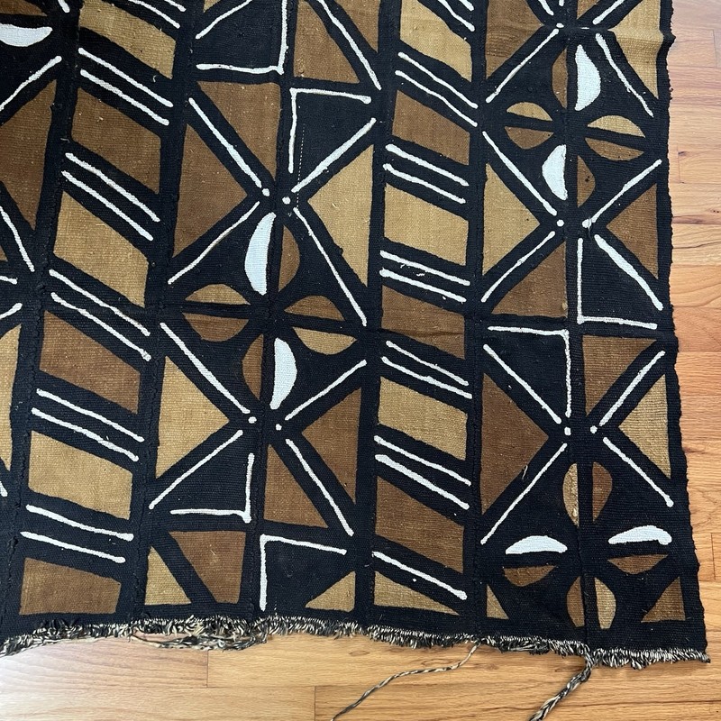 Bogolanfini Mud Cloth Textile Mali Authentic Handwoven Tribal Panel 63 x 43 gallery