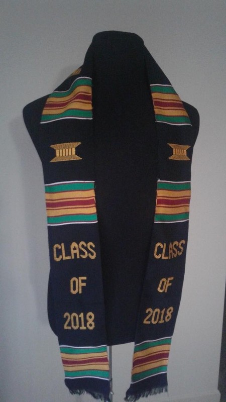 GRADUATION STOLE, AUTHENTIC GHANAIAN KENTE STOLE, KENTE STOLE
