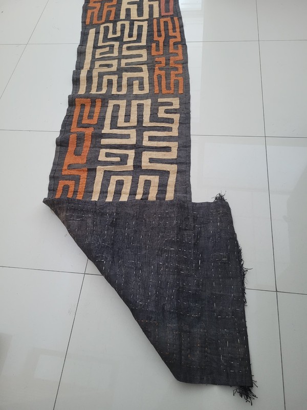 African Congo Art, Kuba Raffia Textile Natural Woven gallery