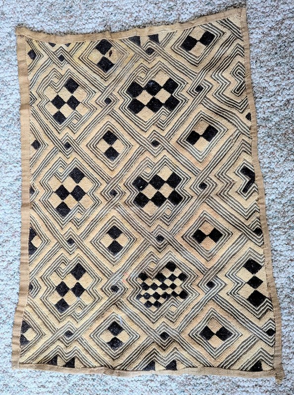 PREMIUM ORIGINAL KUBA RAFFIA CLOTH PANEL TEXTILE SHOOWA CURRENCY DR CONGO gallery