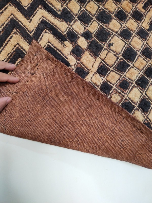 Vintage Kuba Cloth Raffia Textile Traditional African woven Tribal Congo item894 gallery