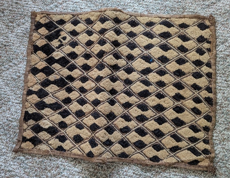 ORIGINAL AFRICAN KUBA RAFFIA CLOTH PANEL TEXTILE CURRENCY KASSAI SHOOWA DR CONGO