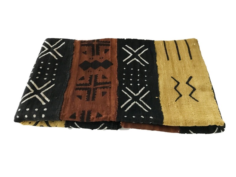 Superb African Bogolan Mud Cloth Textile 60 " by 40 " gallery