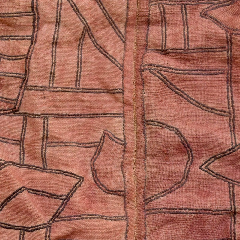 Kuba Royal Appliquéd Raffia Textile Congo 60x26 Inch Sidley Collection gallery