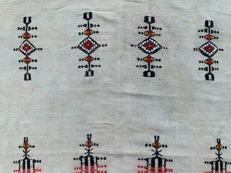 Vintage African Fulani Blanket Handmade Fulani Wedding Hanging Tent Mali 3x7 ft gallery
