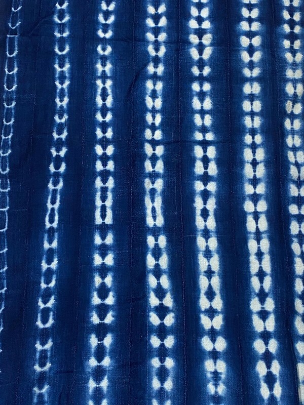 #4056 Vintage African Indigo Cloth Textile Mossi Burkina Faso 75" gallery