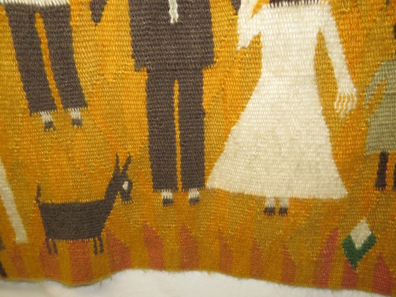 African Tapestry Thabana Li Mele, Lesotho - Wall Hanging - Happy Family Mohair gallery