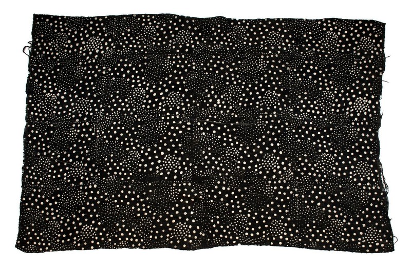 Ebony Black Bogolan Mali Mud Cloth Dotted Design African Black and White Cotton gallery