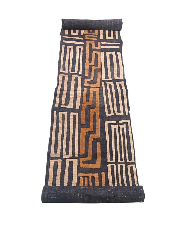 #532 Superb African Kuba Cloth Raffia /Textile Zaire 110″