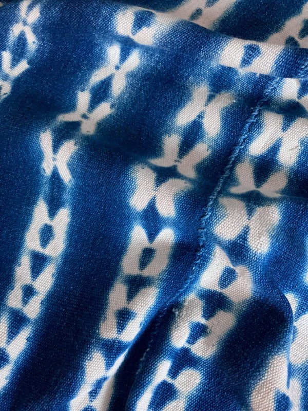 Authentic Vintage African Mudcloth Indigo Textile Boho Shibori Throw / Wrap gallery