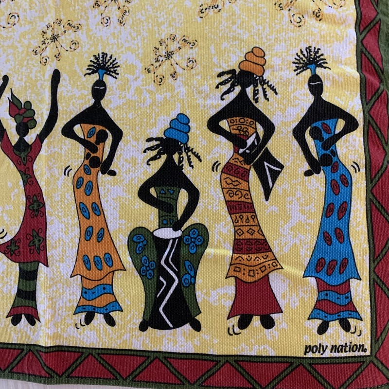 Vintage African Black Women Music Dance Tapestry Mat Or Towel Poly Nation 22x16 gallery