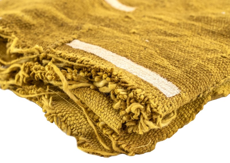 Earthy Mustard Bogolan Mali Mud Cloth Minimalist Design African Yellow Cotton gallery
