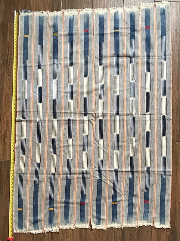 Vintage African Baule Indigo Mudcloth Ikat Cloth gallery