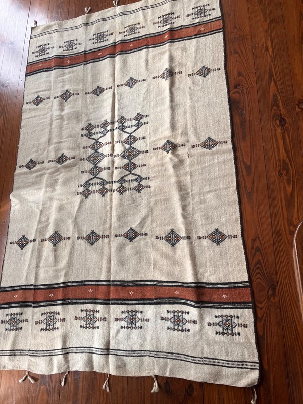 Vintage African Fulani Blanket, Handmade, Approximately 90″ by 54″