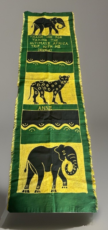 Handmade African Textile Batik Travel Banner Cotton 18” X 60” Hand painted