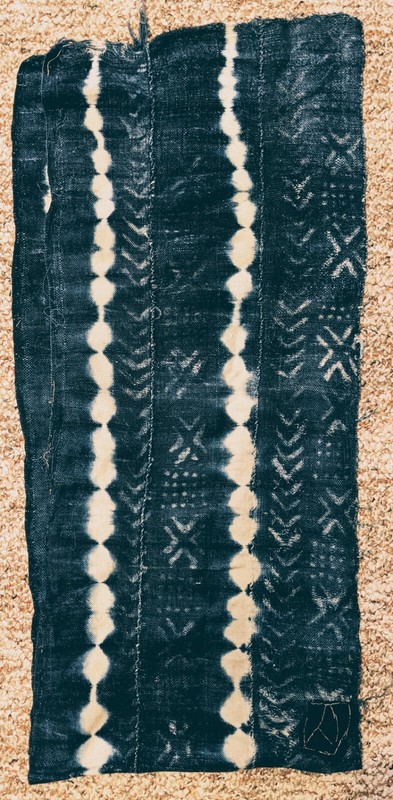 AFRICAN ORIGINAL HANDMADE COTTON TEXTILE STRIPWOVEN FABRIC WRAP DOGON NECK SCARF gallery