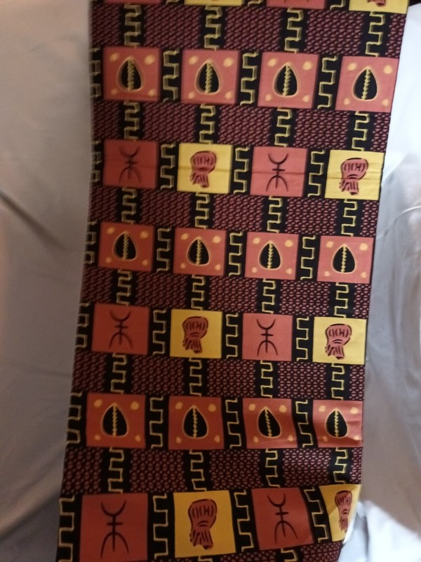 AFRICAN MUDCLOTH PRINT FABRIC. BOGOLAN PRINT.SOLD BY 2 YARDS CONTINUOUS OR MORE gallery